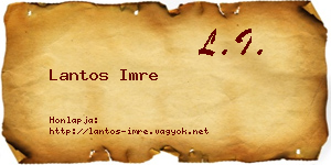 Lantos Imre névjegykártya
