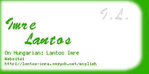 imre lantos business card